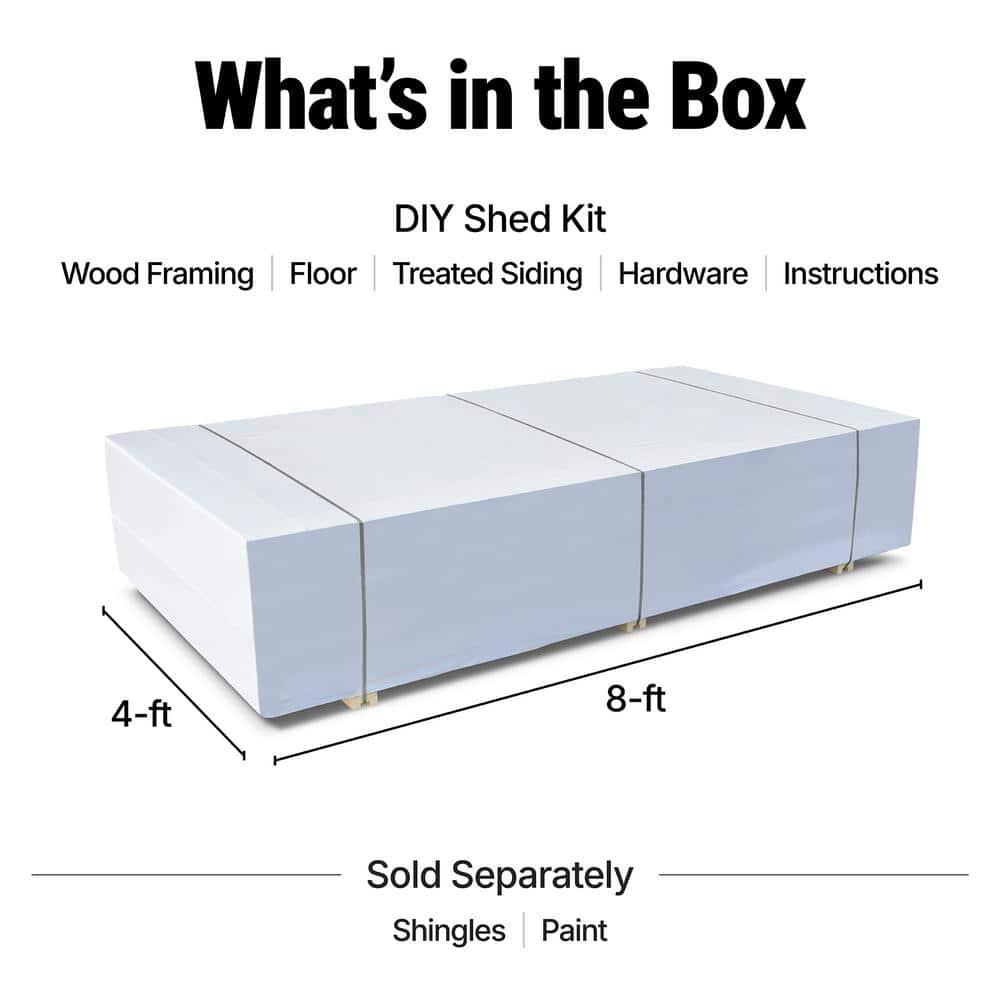 Handy Home Cambria 10 ft. W x 4 ft. D Wood Lean-To Storage Shed