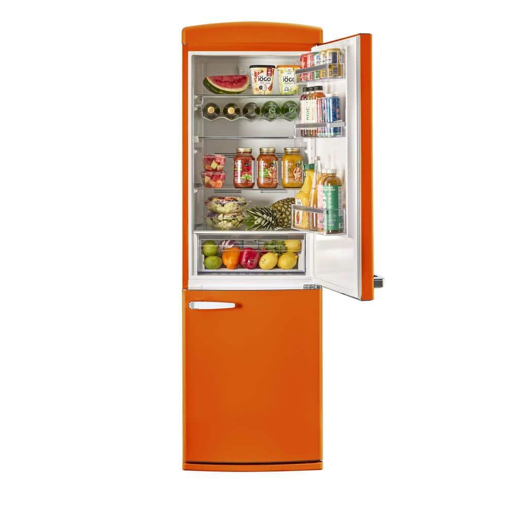 Unique Appliances Classic Retro 24 In 12 Cu.ft Bottom Mount Fridge Auto Defrost, Energy Star Certified, Counter Depth UGP-340L O AC