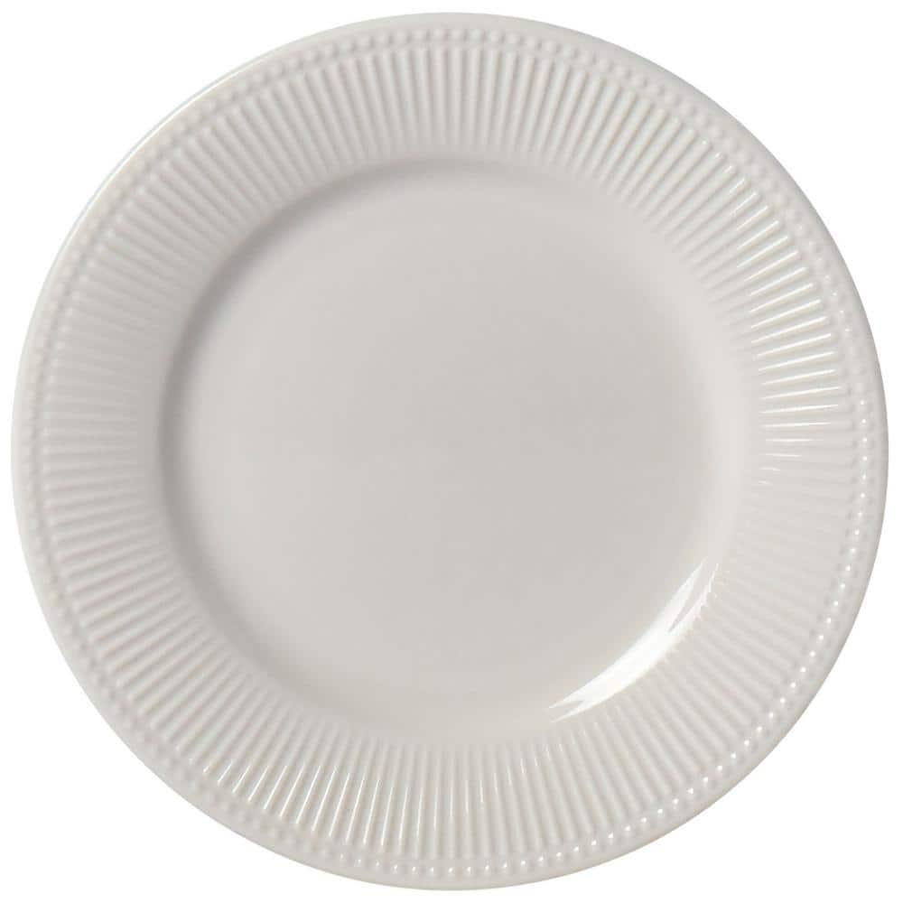 Tabletops Gallery Tabletops Gallery Fleur 16 Piece Dinnerware Set Embossed Bone White Porcelain (Dinner Plate, Salad)