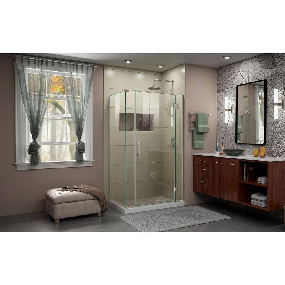 Unidoor-X 40" x 72" Hinged Frameless Shower Door with ClearMax™ Technology