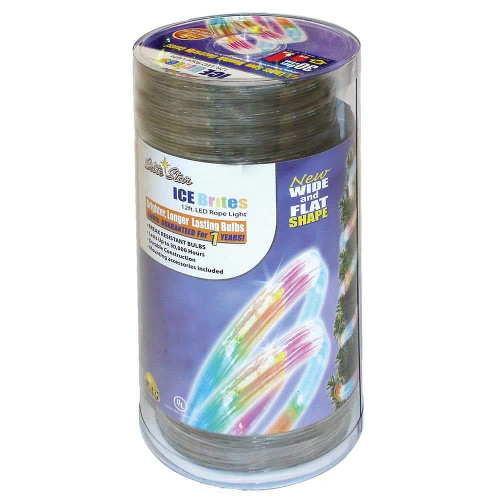 12 ft. 50-Light 8-Function Multi-Color LED Flat Rope Light