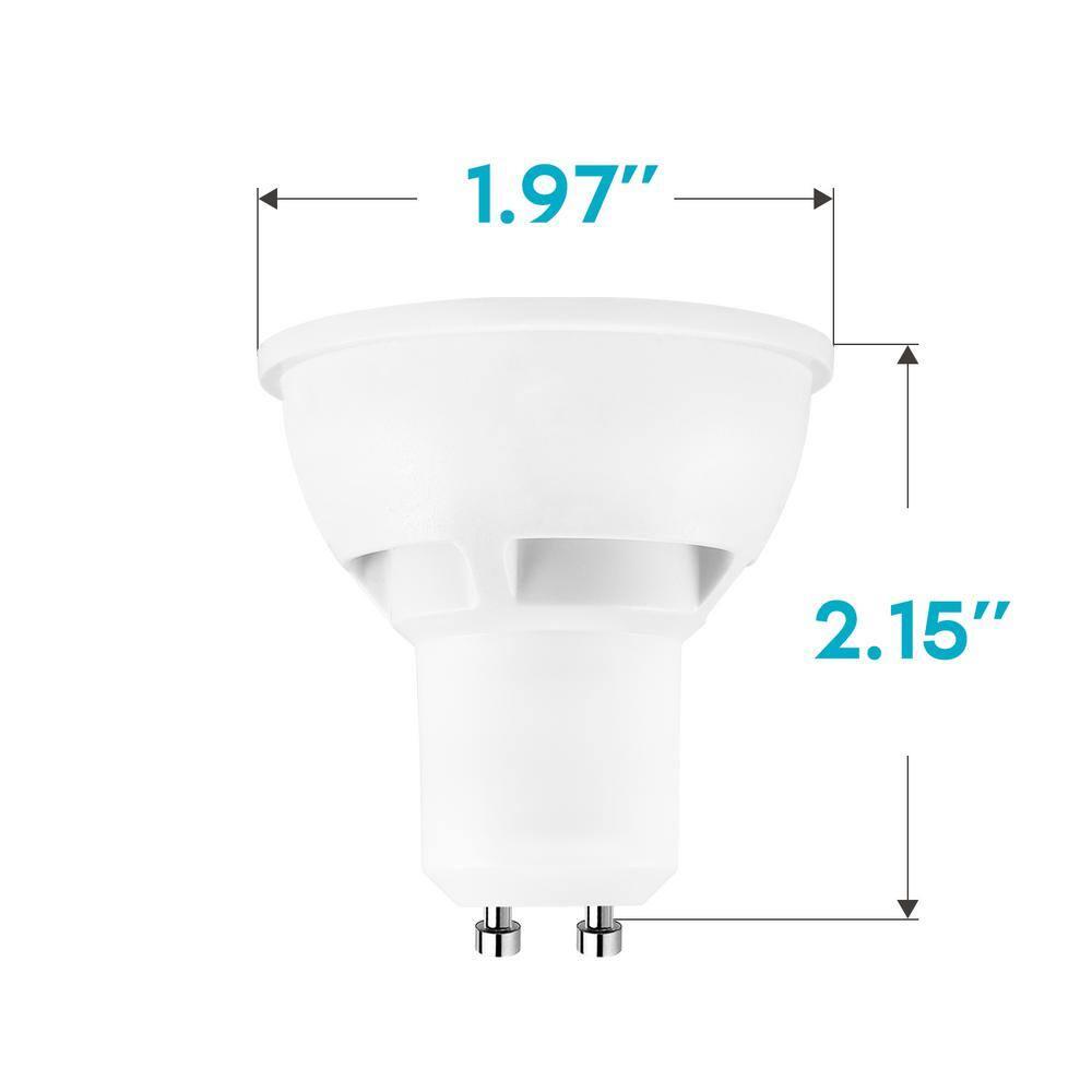 Cool White Dimmable GU10 LED Flood Light Bulbs, 16-Pack