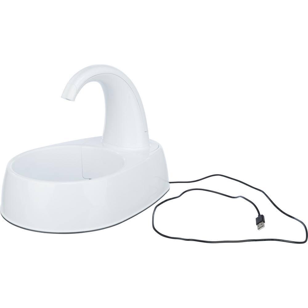 TRIXIE TRIXIE Curved Stream 84.5oz Drinking Fountain for Cats and Dogs, Large Water Fountain for Pets