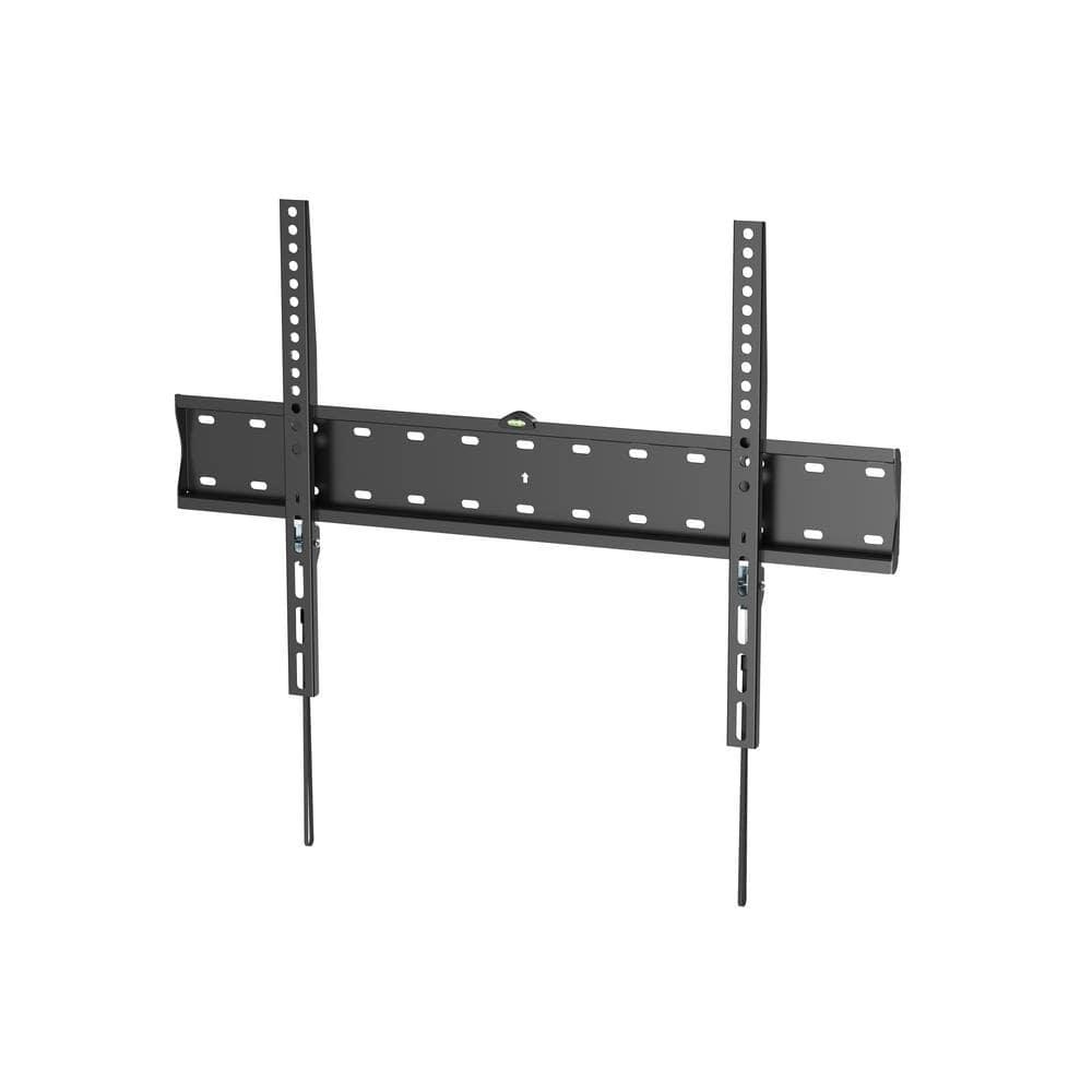 Black Steel Fixed TV Wall Mount for 42 to 90 Inch Screens