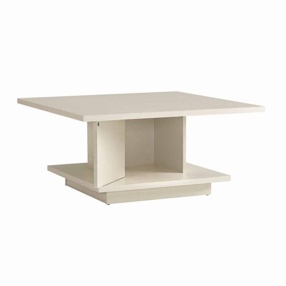 24/7 Shop At Home Traci 31" Square Coffee Table: Modern Design, Pedestal Base, MDF & Veneer