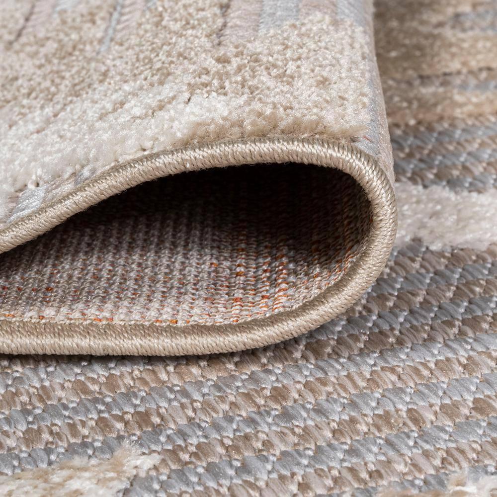 2'x10' Sumak High-Low Pile Neutral Diamond Kilim Indoor/Outdoor Runner Rug, Beige/Gray - JONATHAN Y