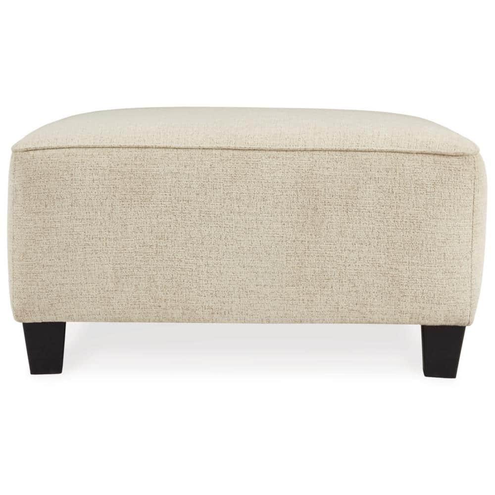 Oversized Abinger Accent Ottoman Natural - Signature Design by Ashley: Modern Square Upholstered Bench, Textured Finish