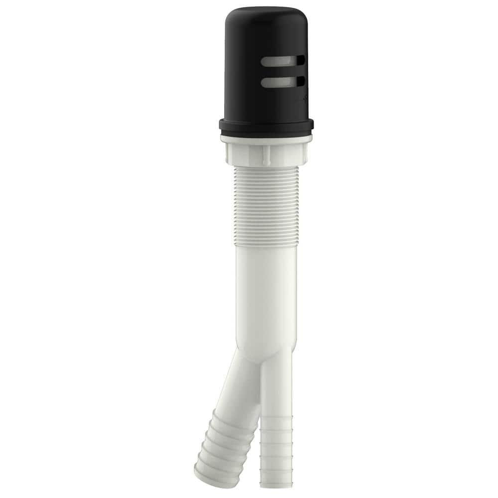 Design House 557702 Dish Washer Air Gap with Cover, Prevent Drain Water Back up, Matte Black