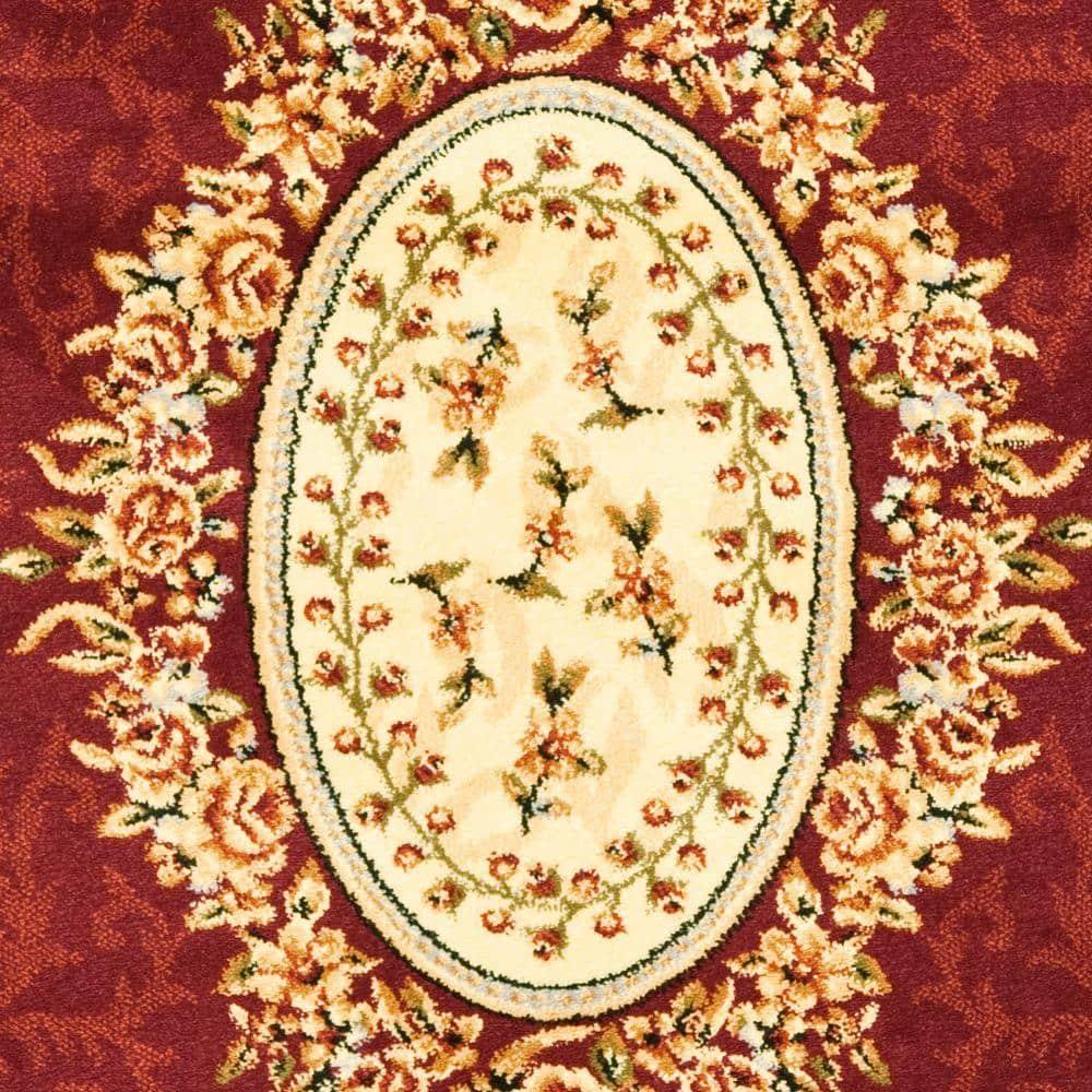 Lyndhurst LNH328 Power Loomed Area Rug - Red/Ivory - 4'x6' - Safavieh