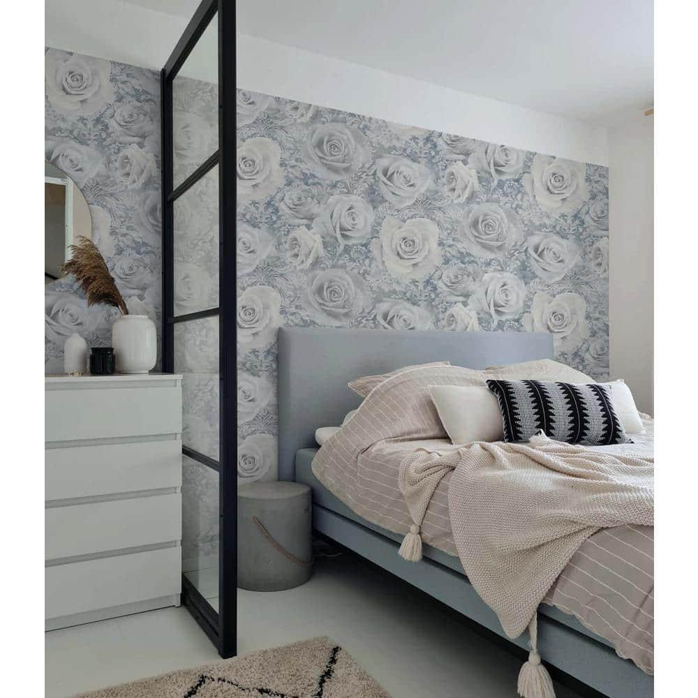NextWall Arthouse Reverie Peel and Stick Wallpaper 20.5 in. W x 18 ft. L - Baby Blue