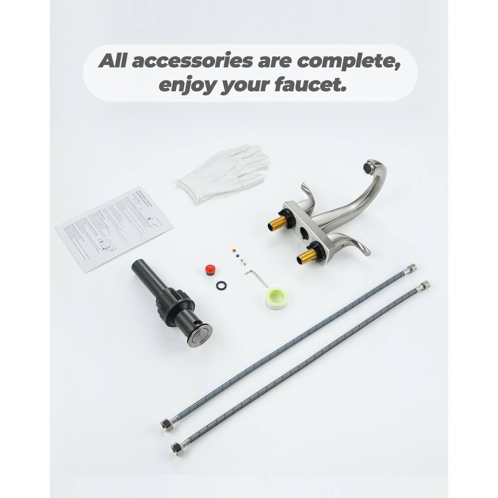 1.2 Flow Centerset Bathroom Sink Faucet with Drain