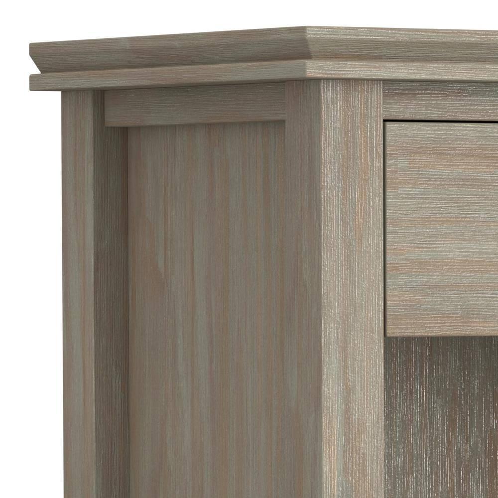 Simpli Home Artisan 24"W Solid Wood Nightstand with Drawer and Shelves