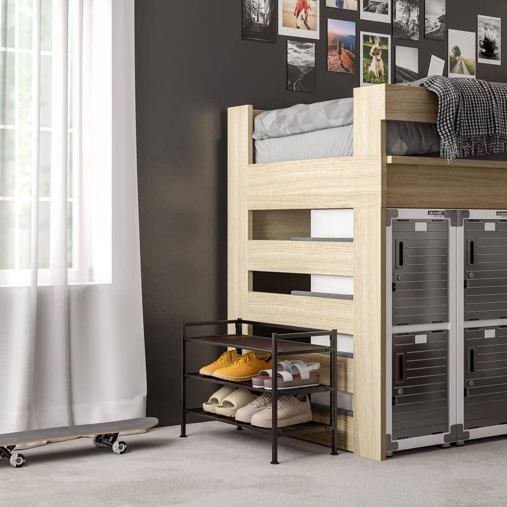 3-Tier (12 Pair) Stackable Resin Shoe Storage Rack