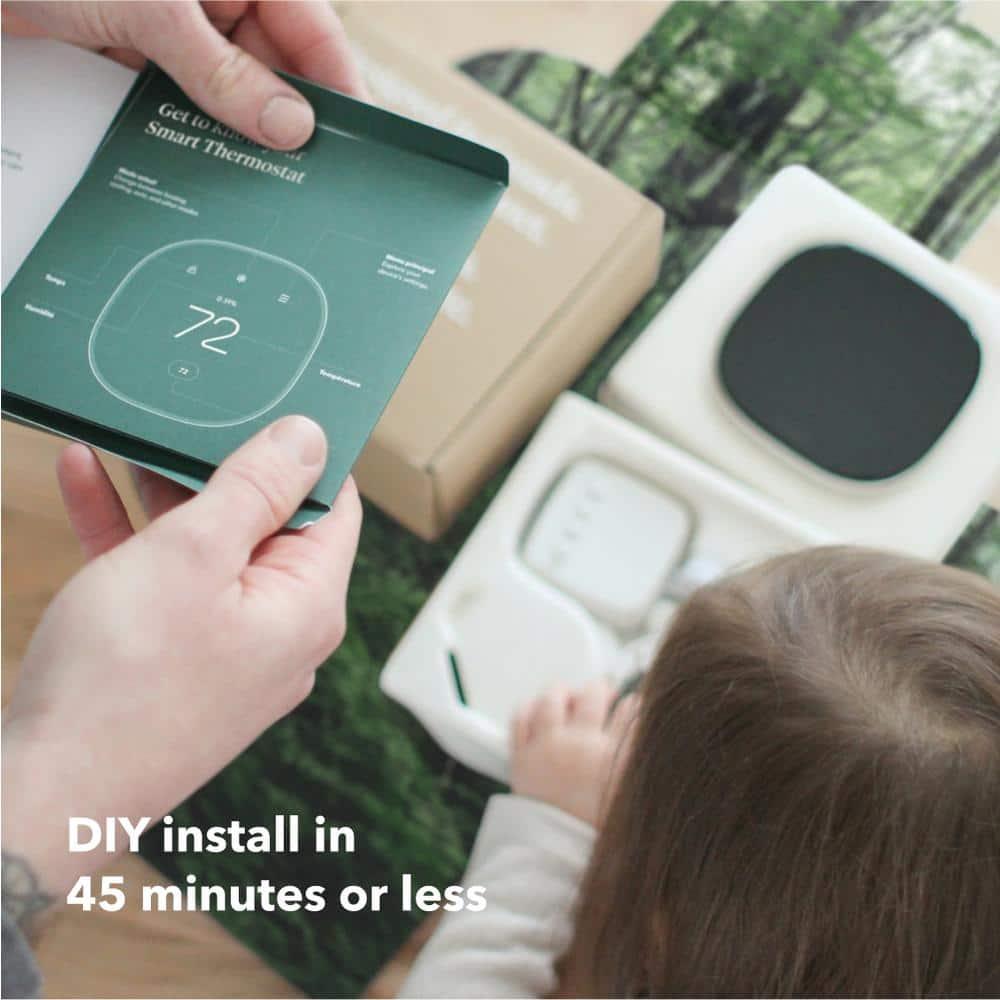ecobee Smart Thermostat Enhanced: Energy Star Certified, Compatible with Alexa & Google Assistant, 3-Year Warranty