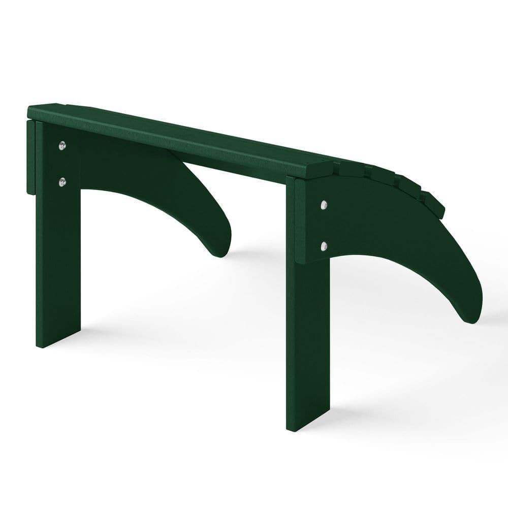 Polytrends  Laguna Hdpe All Weather Outdoor Patio Foldable Ottoman Dark Green