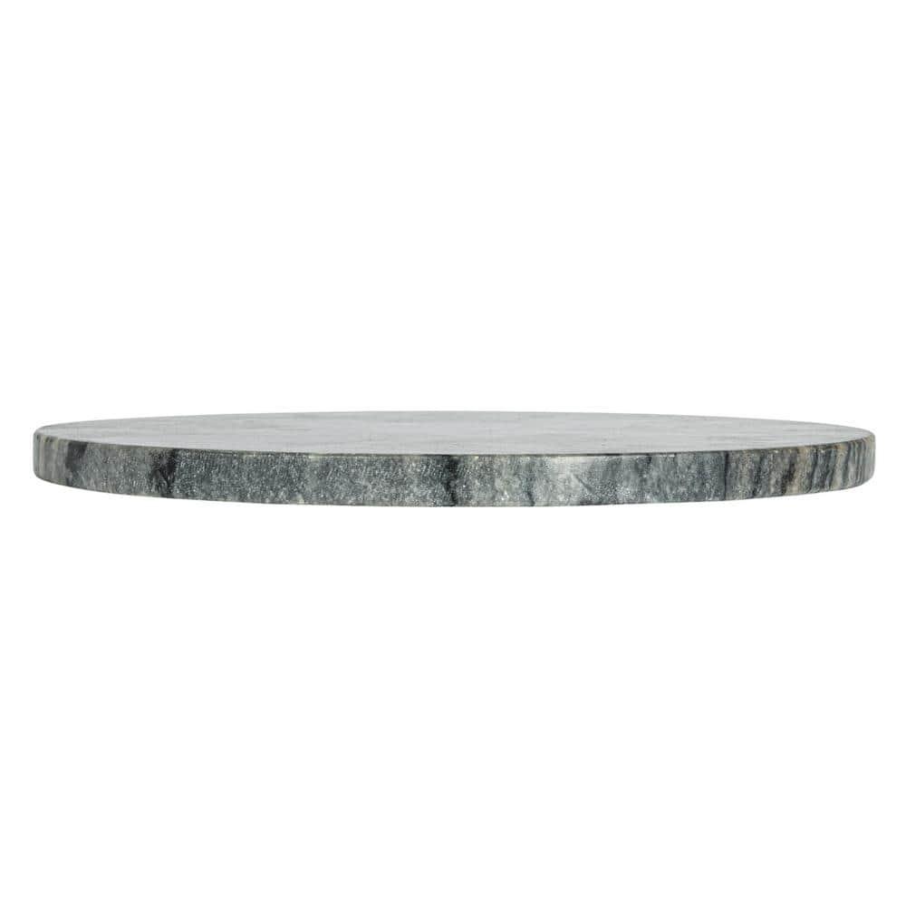 11 in. Gray Marble Round Cheese and Cutting Board