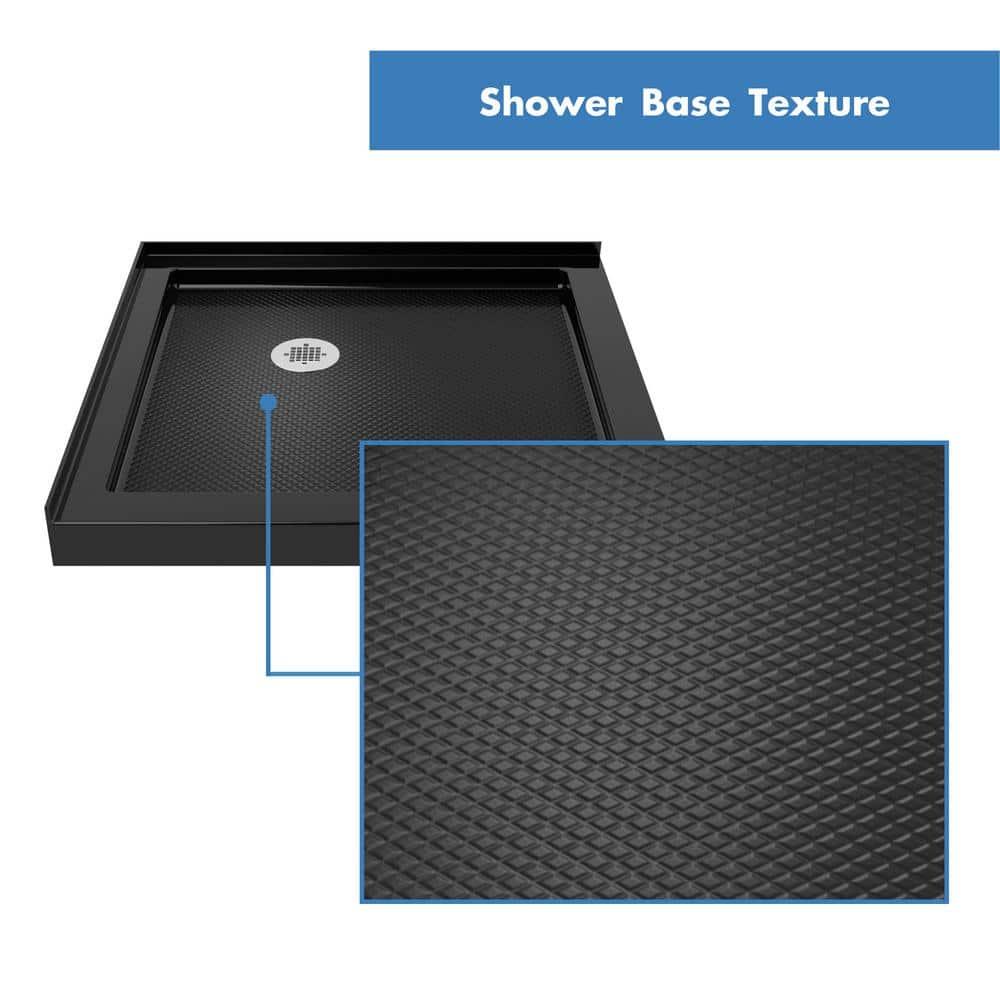 Flex 32" x 74.75" Square Pivot Shower Enclosure with Base Included