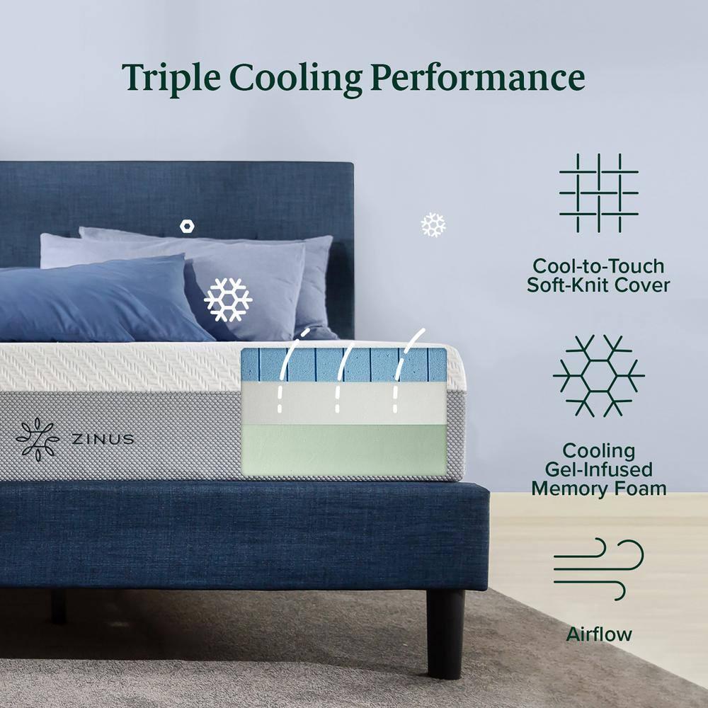 Zinus 12" Ultra Cooling Gel Memory Foam Mattress - Twin