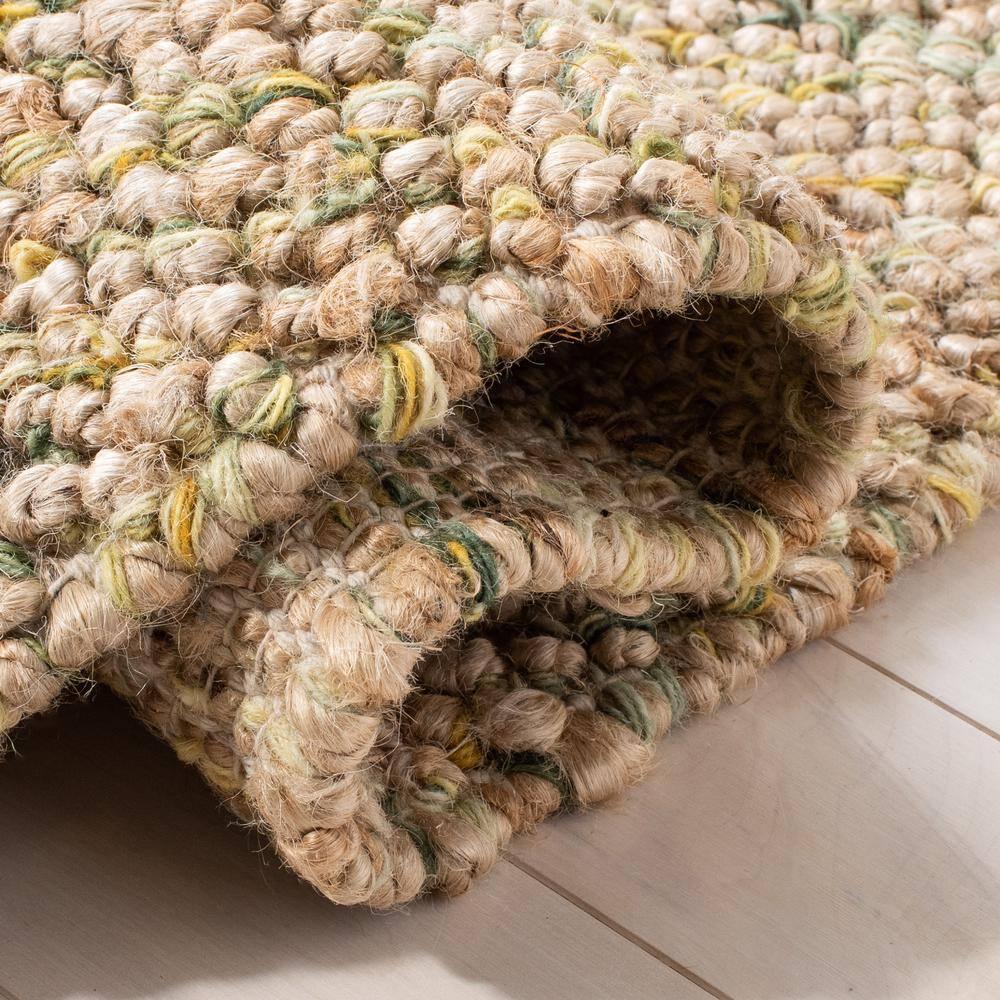 SAFAVIEH Bohemian Martha Solid Area Rug, Natural/Green, 8' x 10'