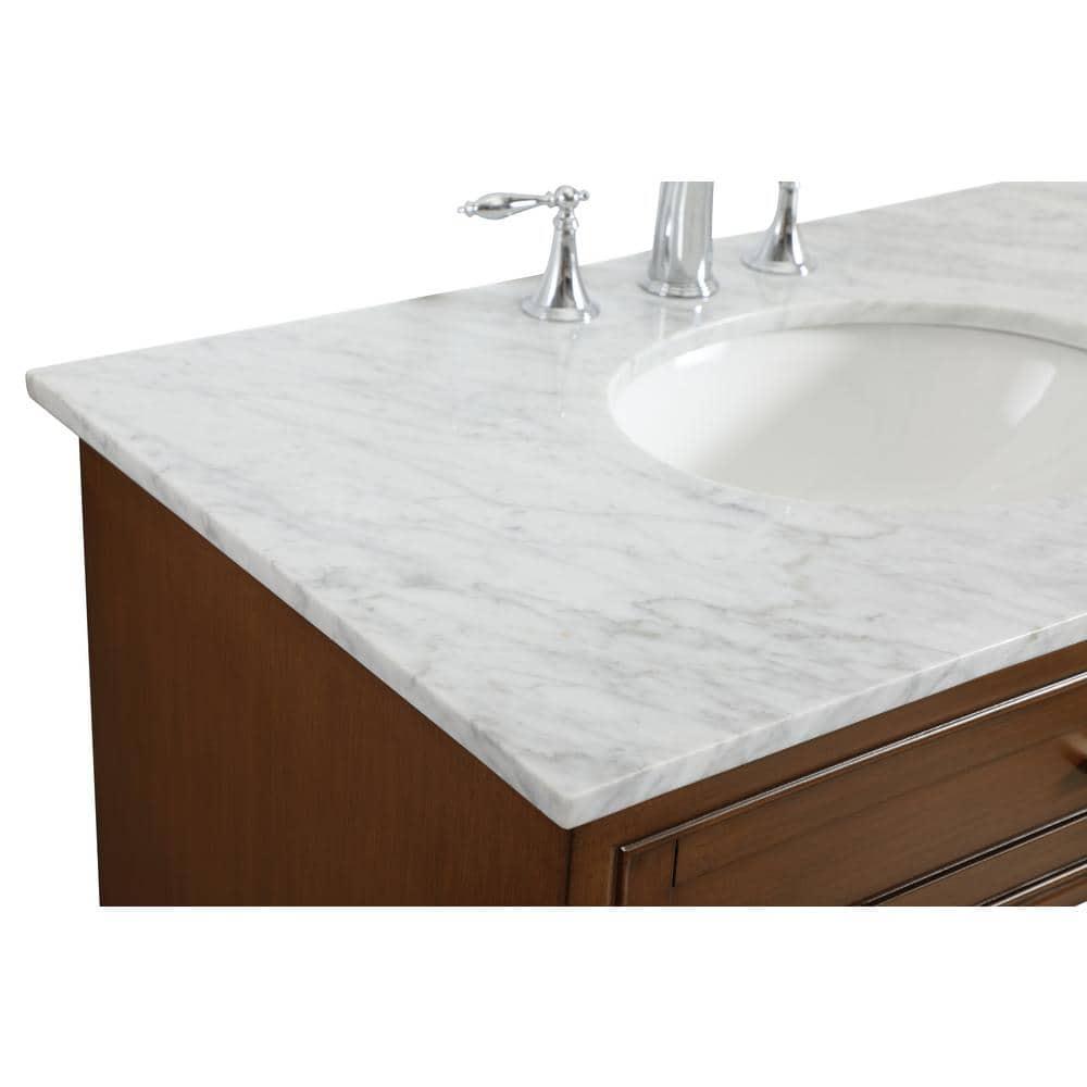 Hermes 36'' Single Bathroom Vanity with Marble Top
