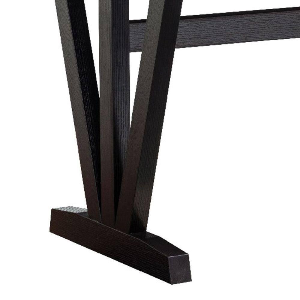 Maykoosh Elegant Escape 47 Inch Collection Wood Dining Table, V Shaped Legs, Trestle, Dark Brown