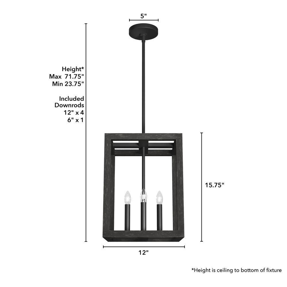 Squire Manor 4 - Light Lantern Rectangle Chandelier