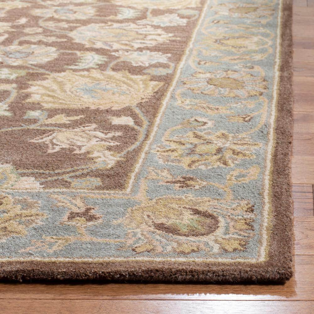 Heritage HG343 Handmade Runner Rug - 2'3"x8' - Brown/Blue - Safavieh