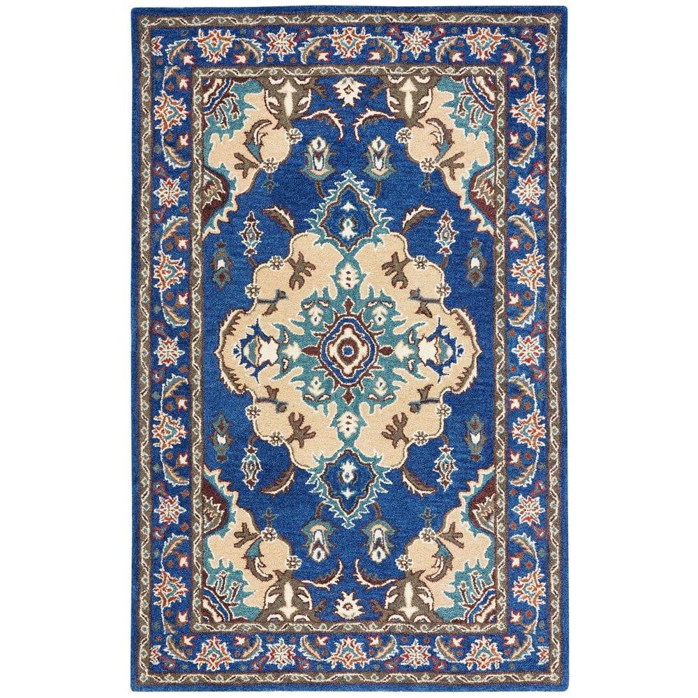 Antiquity AT520 Hand Tufted Area Rug - Blue/Ivory - 3'x5' - Safavieh.