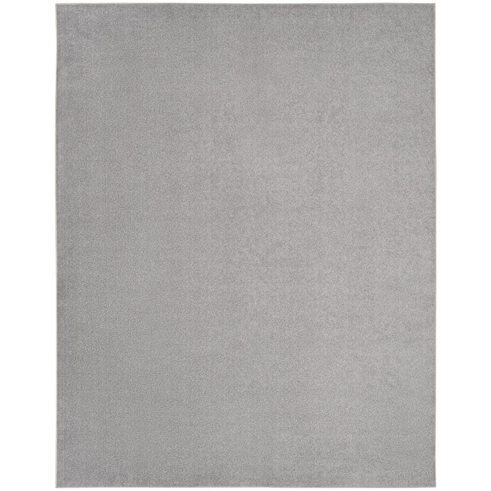 Nourison Essentials Easy Care Indoor Outdoor Area Rug - Silver Grey 7' x 10'