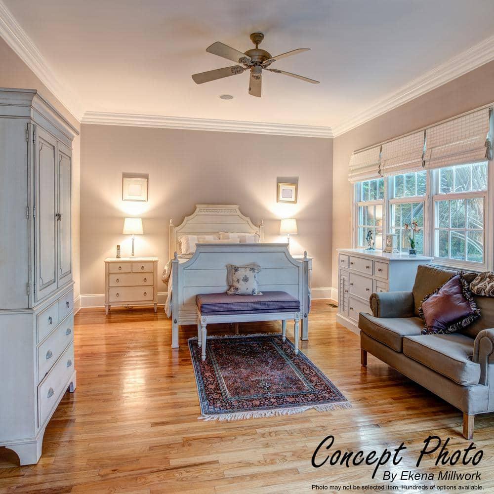 White PVC Quarter Round Moulding, 0.75" x 96"