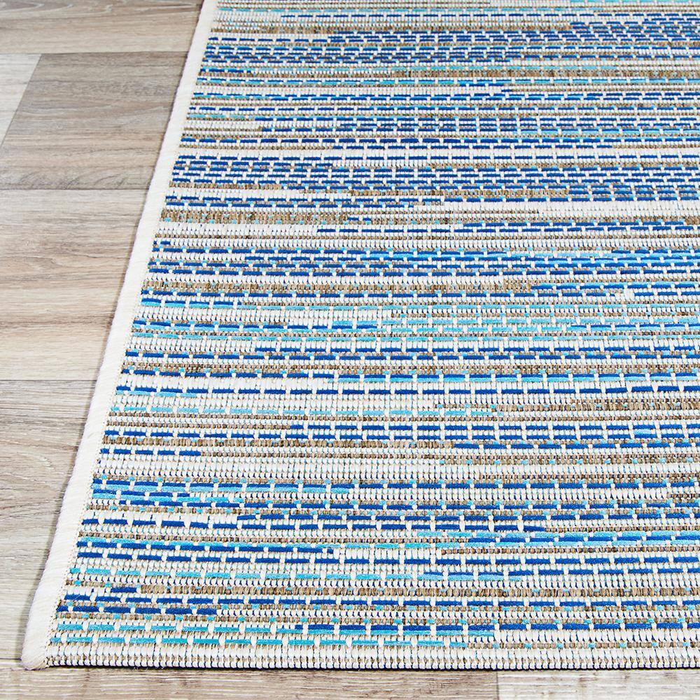 Couristan Monaco Alassio Indoor / Outdoor Area Rug, Sand-Azure Blue-Turquoise, 3'9" x 5'5"