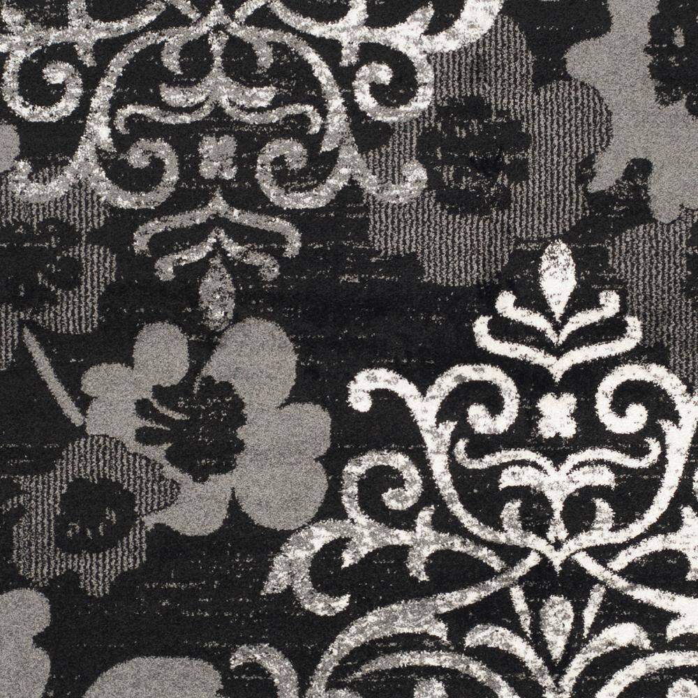 Adirondack ADR114 Machine Made Indoor Area Rug - Black/Silver - 9'x12' - Safavieh
