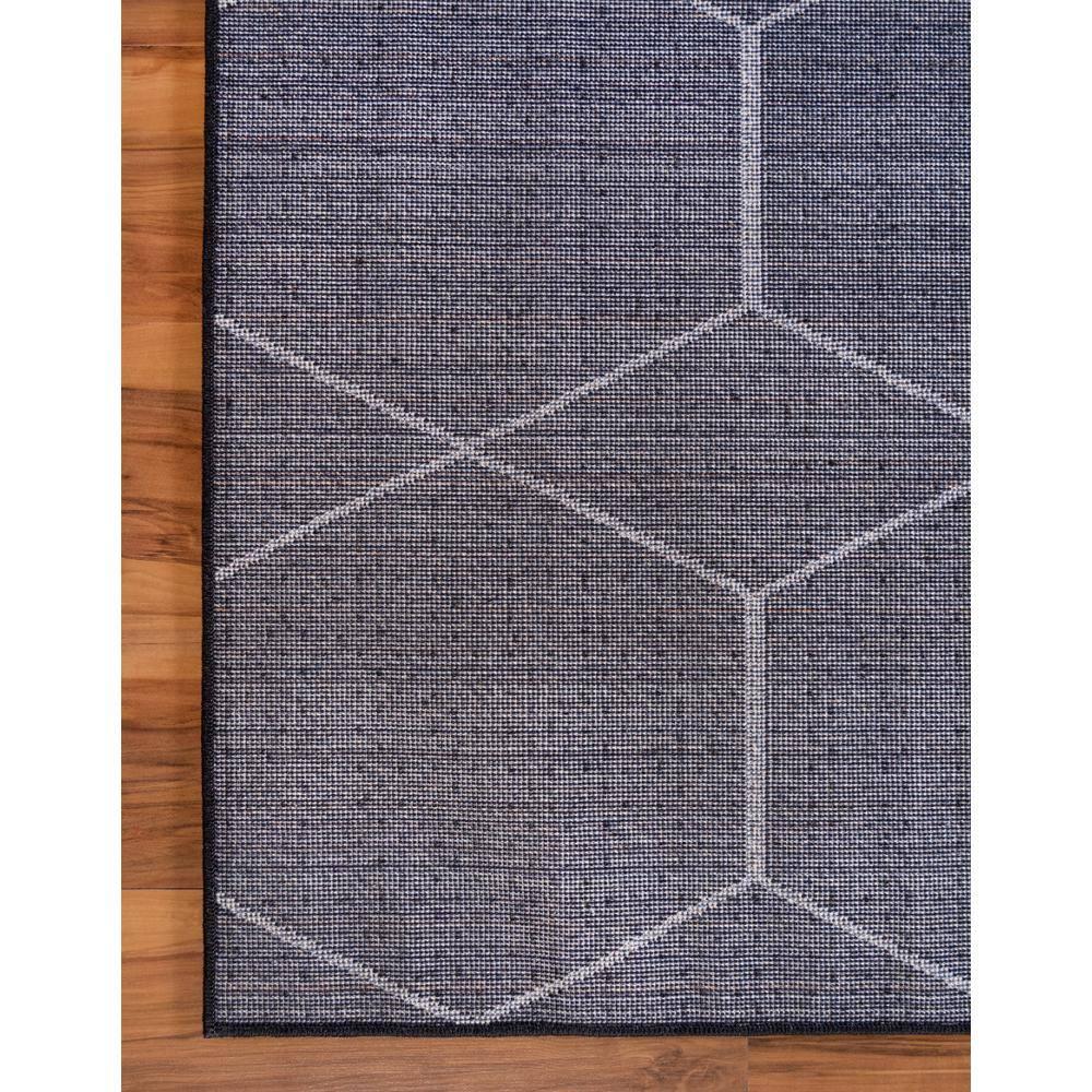 Unique Loom 5' 0 x 8' 0 Trellis Frieze Geometric Black Area Rug