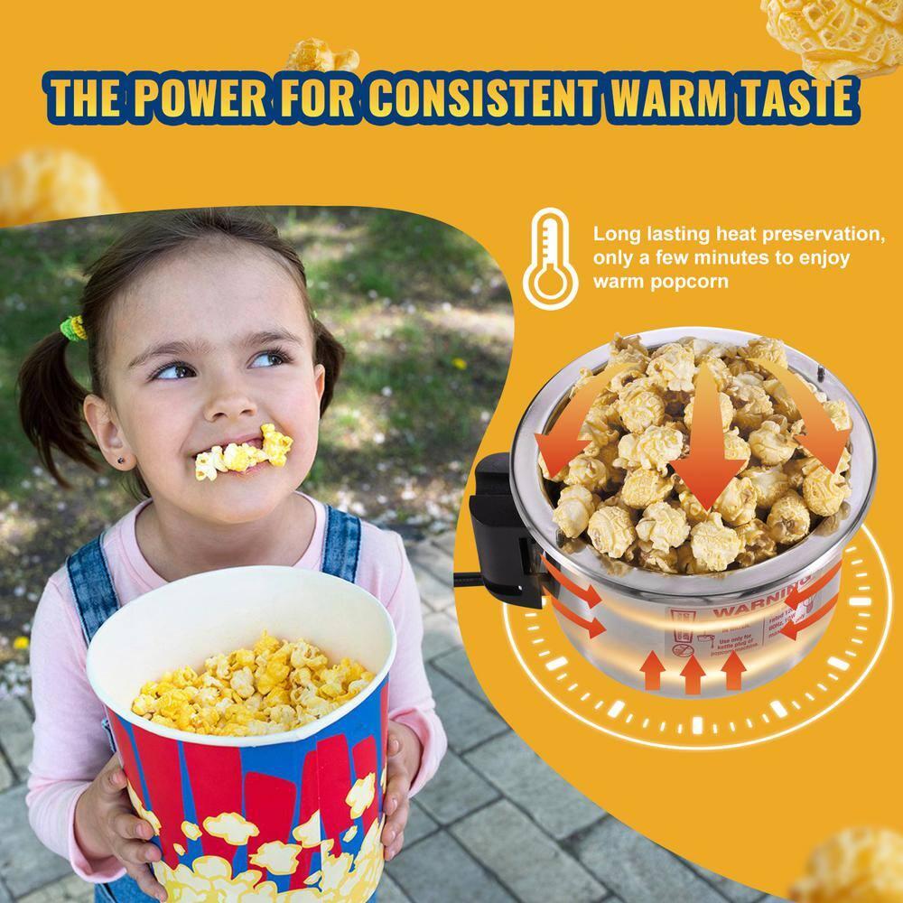 Stellweilan Tessberg Popcorn Popper Machine Tabletop Popcorn Maker 300W 2.5 Oz Red