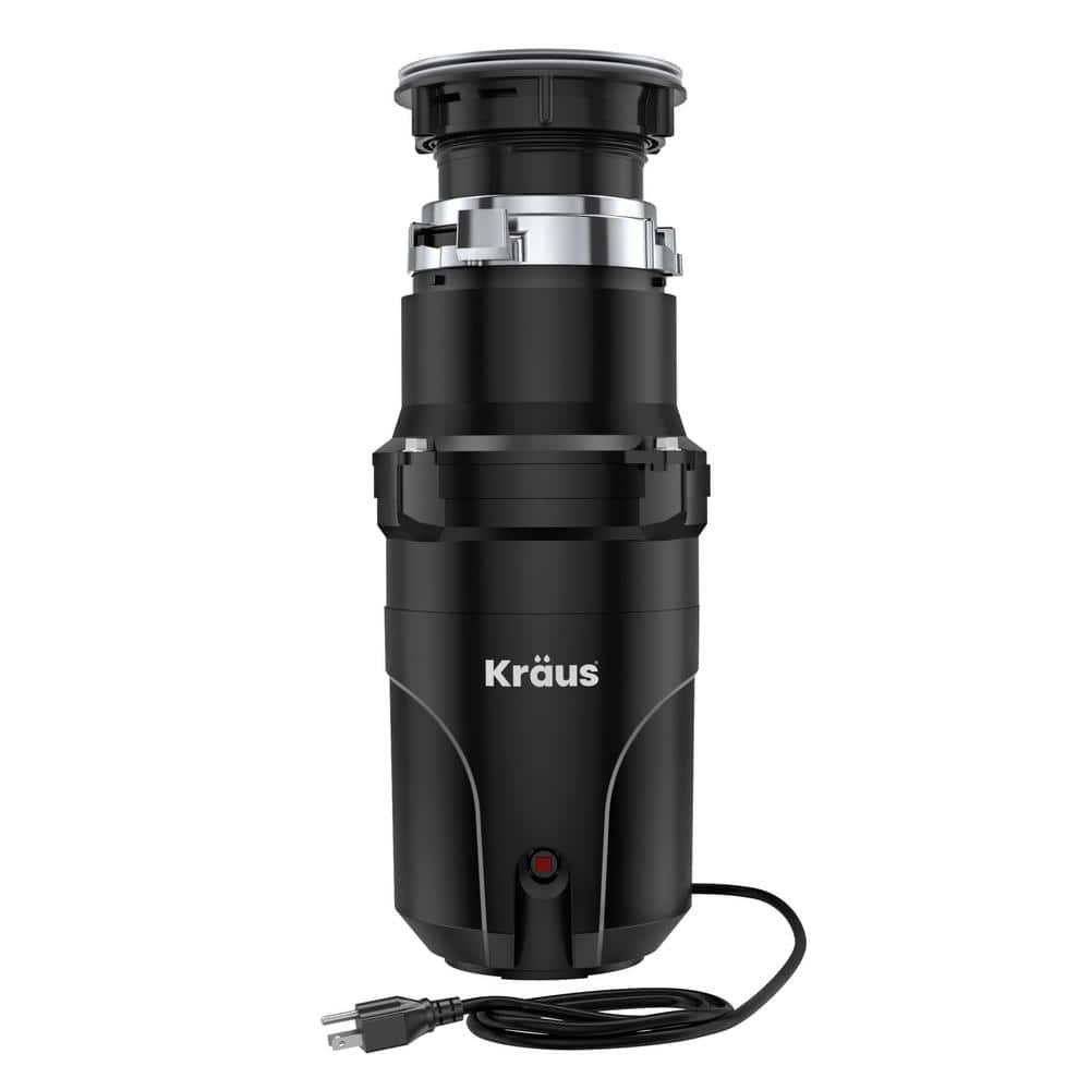 Kraus 1/3 HP WasteGuard High-Speed Ultra-Quiet Motor Garbage Disposal with Quick Connect Mount