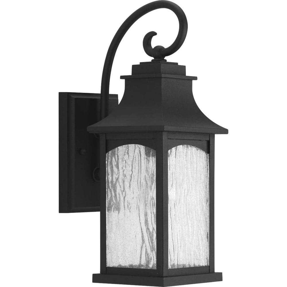 Progress Lighting Maison 1-Light Wall Lantern, Oil Rubbed Bronze, Clear Seeded Glass