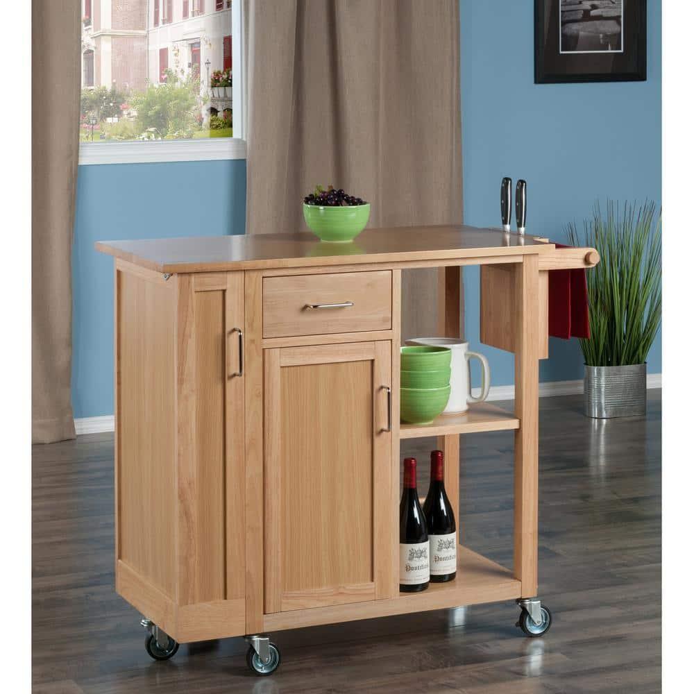 Skyline Decor Douglas 35.63'' H x 42.52'' W Utility Cart with Wheels