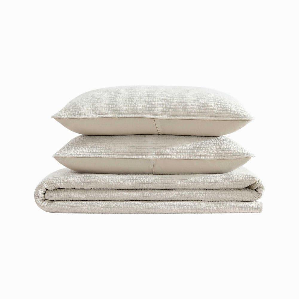 Nautica Bayport Nautica Seashore Stitch Solid Cotton Quilt Set