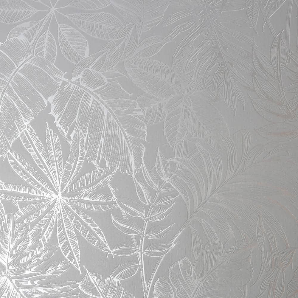 Tropic Archive Mid Grey Wallpaper Sample