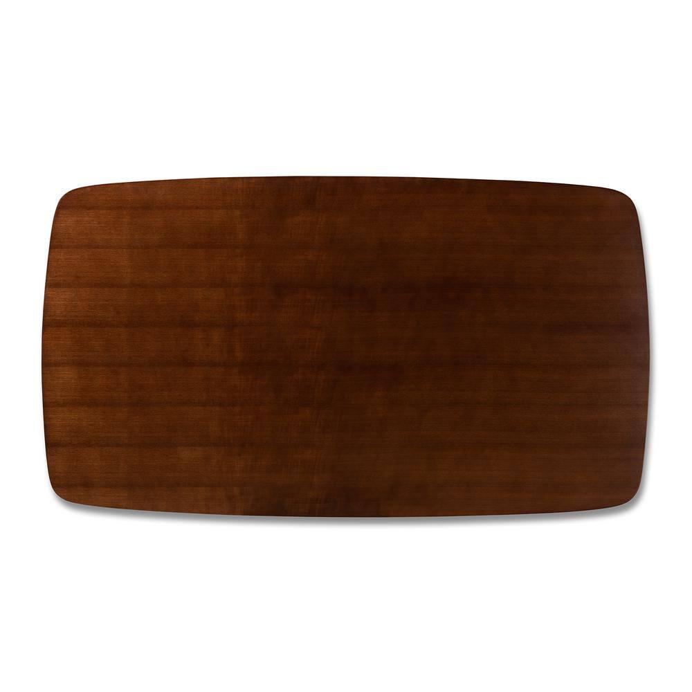 Walnut Brown & Light Gray Mid-Century Modern 6-Piece Dining Set