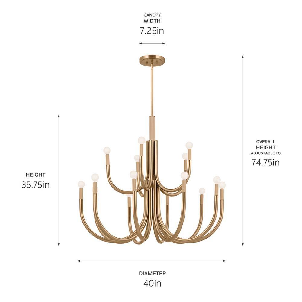 Kichler Lighting - Odensa - 15 Light Chandelier-35.75 Inches Tall and 40.25