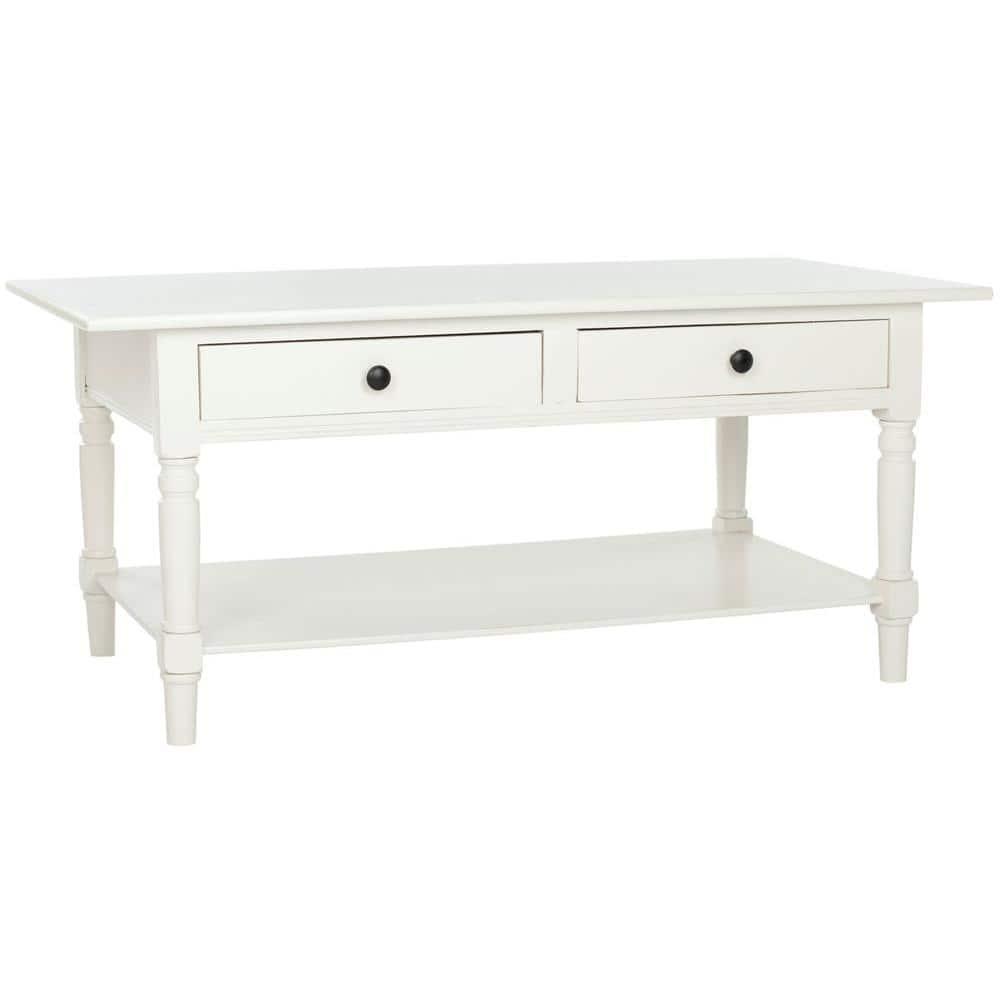 Boris Coffee Table - Distressed Cream - Safavieh