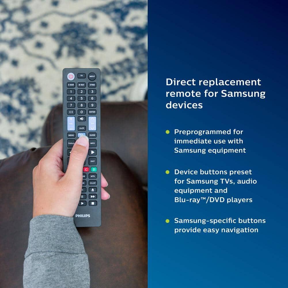 Samsung 4-Device Samsung Replacement Universal TV  Remote Control in Black, SRP4319S/27