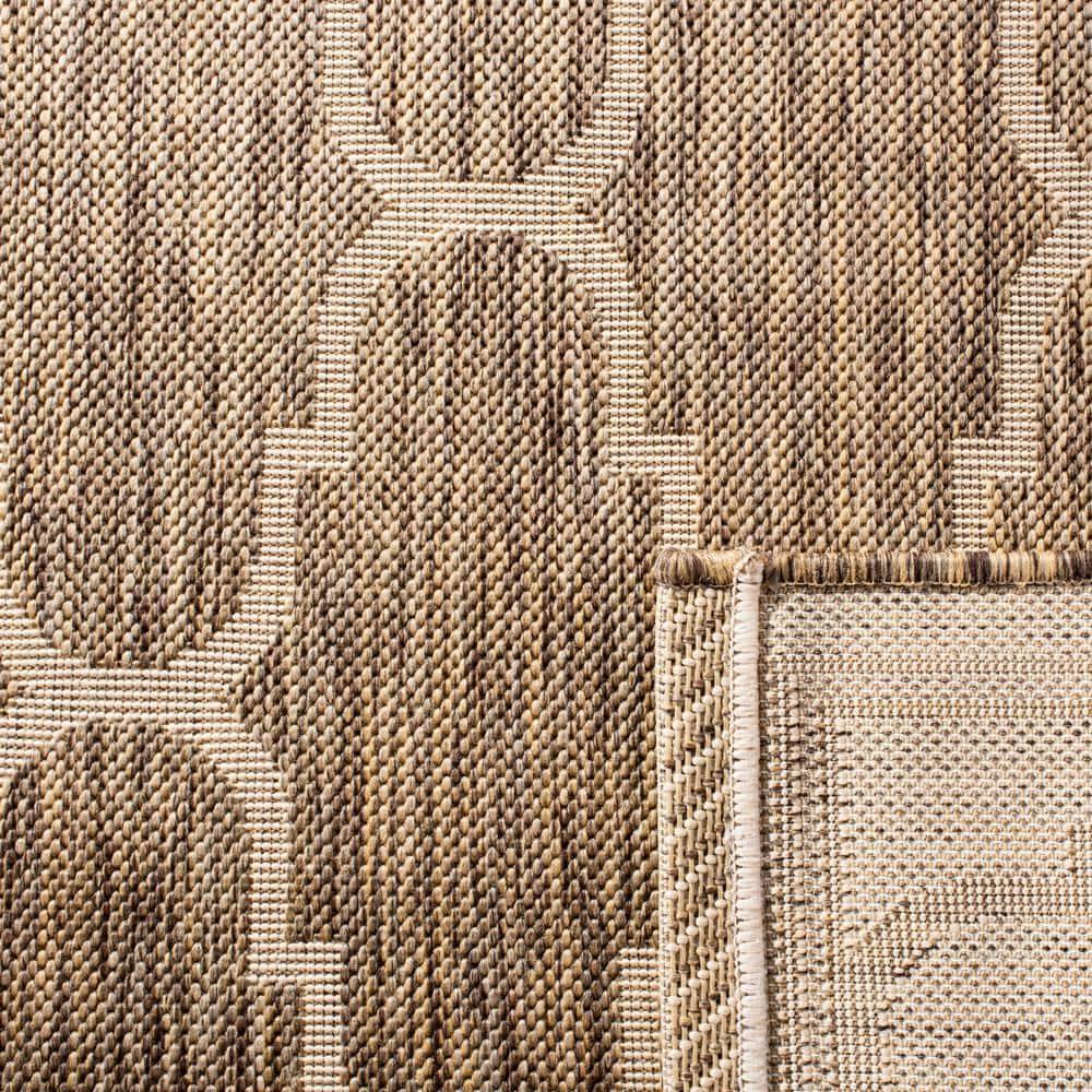 Courtyard CY6016 Power Loomed Indoor and Outdoor Area Rug - Brown/Beige - 8'x11' - Safavieh