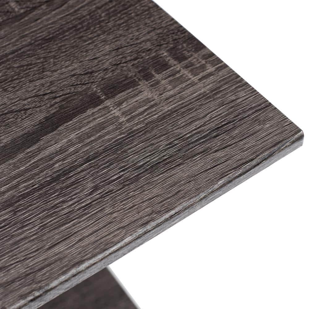 Seville Classics C Shaped End Table TV Tray on Wheels