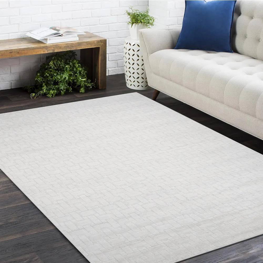 Brena Hand-Loomed Wool-Blend Rug - Ivory / 5' x 8'