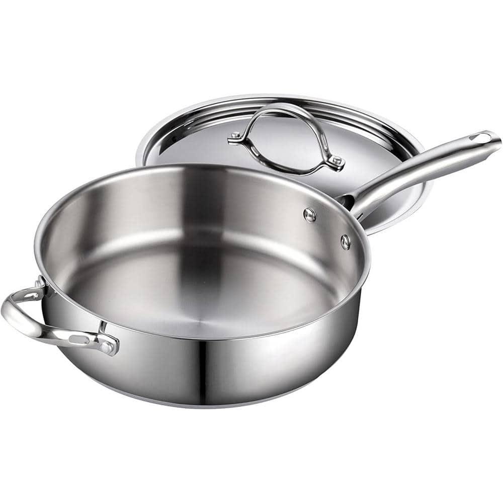 Cooks Standard Cooks Standard Classic 5 QT 11 inch Stainless Steel Saute Pan Frying Pan Skillet with Lid
