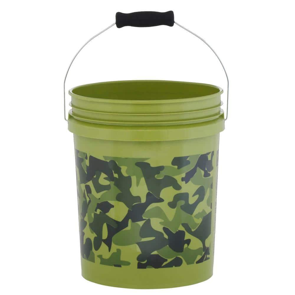 Pail,5-Gal Camouflage Plastic