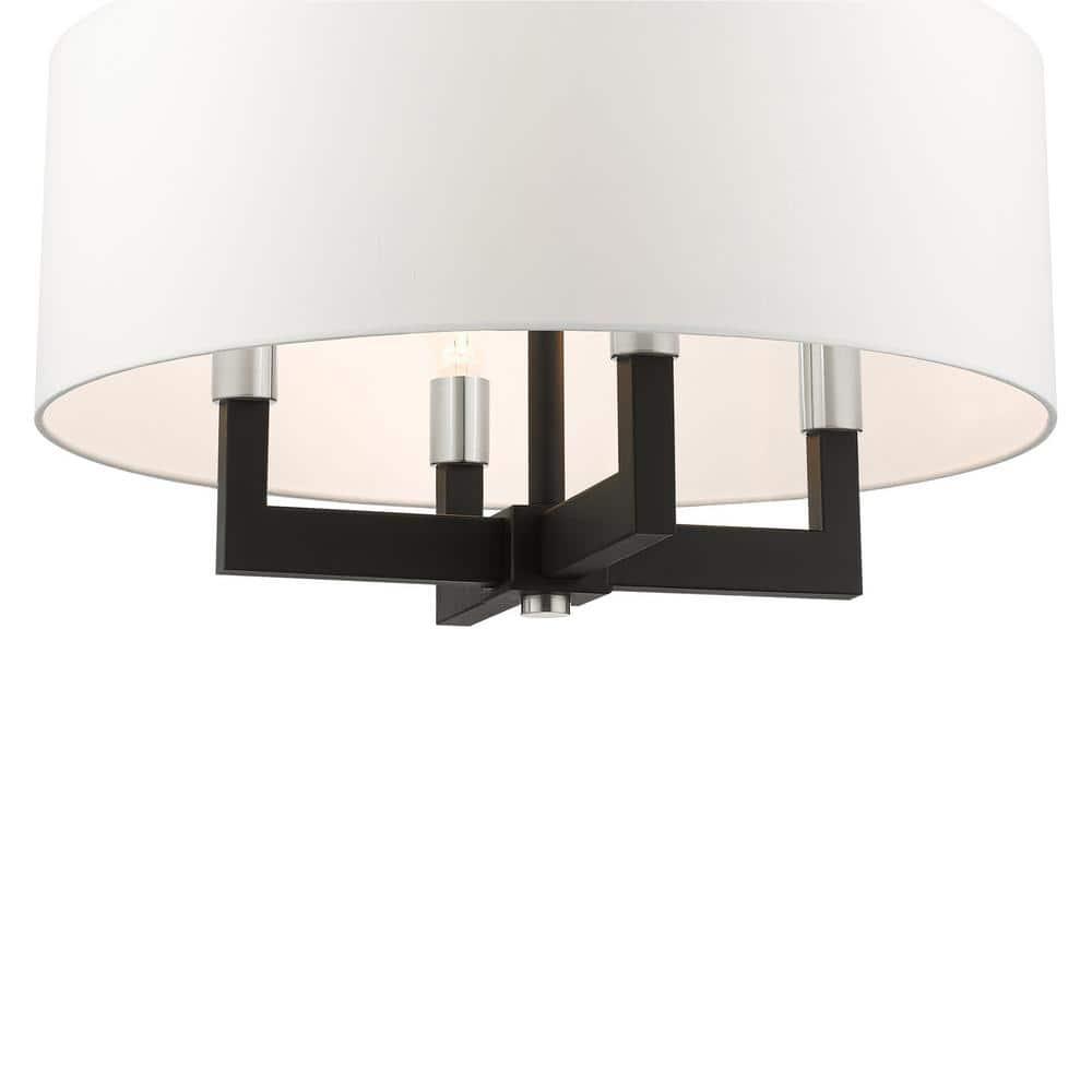 Livex Lighting Cresthaven 4 - Light Chandelier in  Black