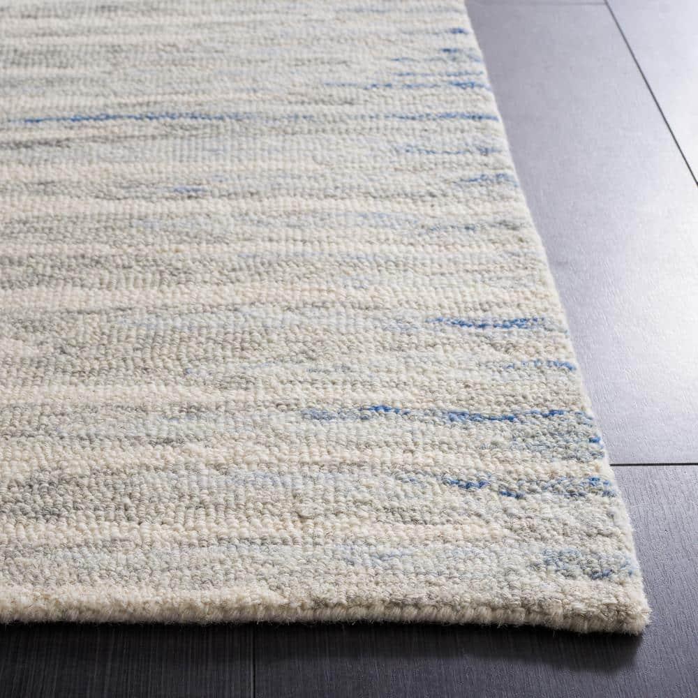 Abstract ABT926 Handmade Indoor Area Rug - Ivory/Light Blue - 4'x6' - Safavieh